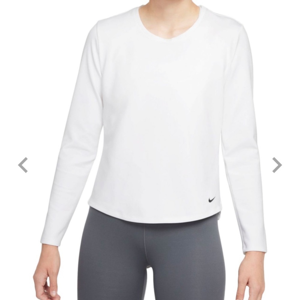 NEW Nike Women's Therma-FIT One Long Sleeve Top White Size large